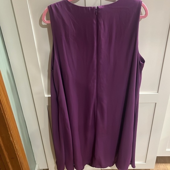 Jessica London Purple Sleeveless Relaxed Dress - Picture 3 of 4